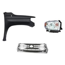 For Toyota Tundra 16-17 3-Piece Kit (Passenger Side Headlight, Grille, Front
