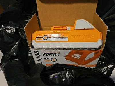 #ad OEM Genuine Sun Joe Snow Joe 24VBAT LTX 1.5 AH Lithium Ion Battery Only $25.00