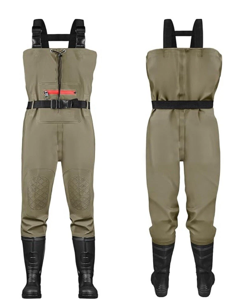 TerraTrax Fishing Chest Waders for Men & Women, Waterproof Boot SZ 8