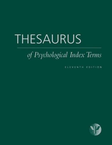 Thesaurus of Psychological Index Terms® Gallagher Hardback John Wiley & Sons