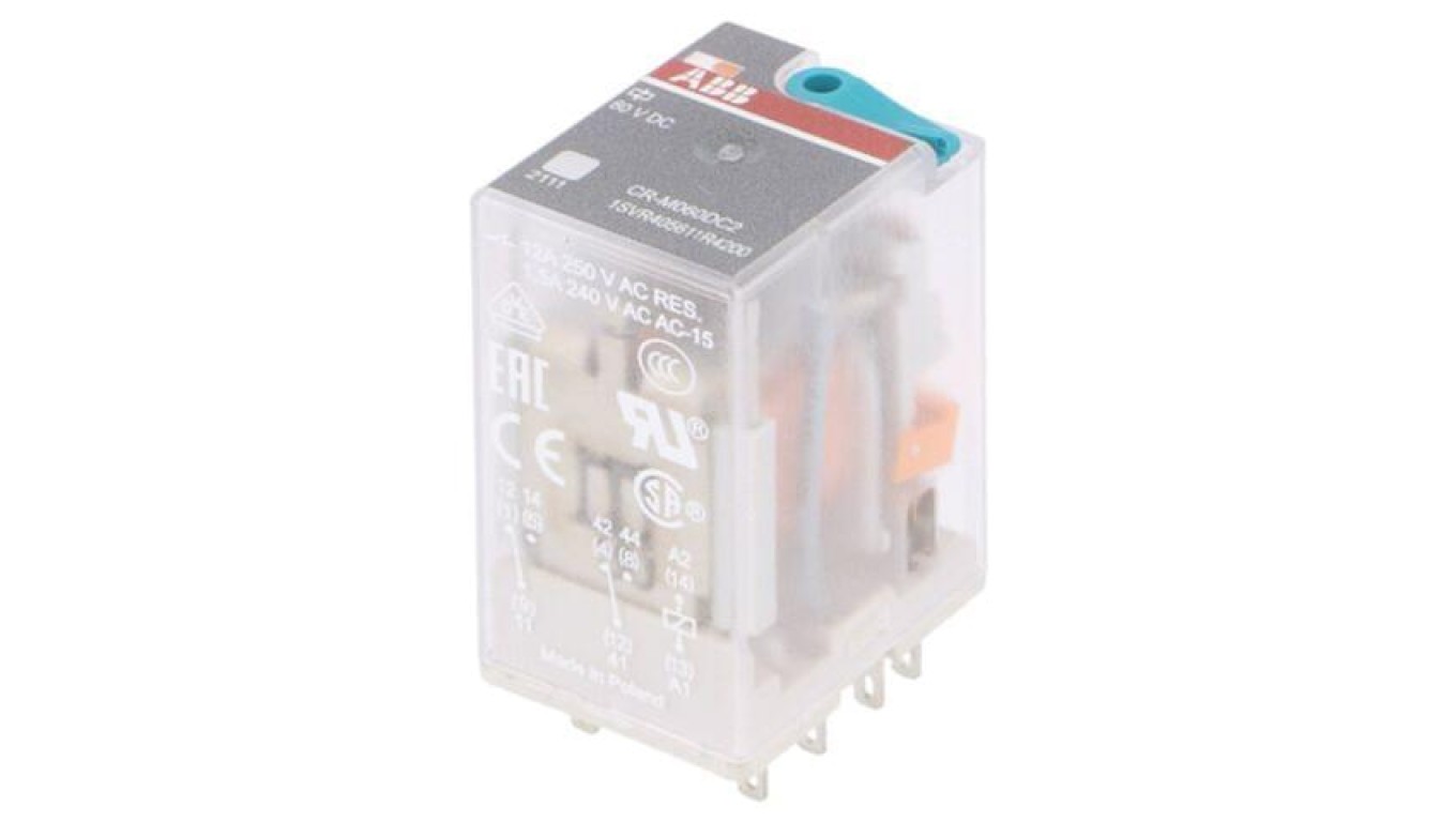 Electromagnetic Relay, DPDT, Voltage 1SVR405611R4200
