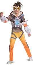 Disguise Overwatch Tracer Child Jumpsuit, Vest Goggles XL 14-16