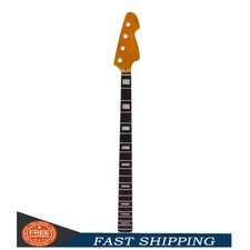 Bass Guitar Neck 20 Fret 34inch Gloss Maple Rosewood Fretboard Yellow Finished