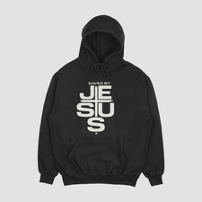 Jesus Saved My Life Christian Hoodie  Faith Cross Heartbeat Religious Pullover