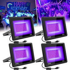 1-4PC UV Black Light 100W Bar UV LED Stage Blacklight Party DJ Club Halloween US