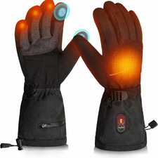 Electric Heated Gloves Hand Warm Windproof Thermal Winter Rechargeable Battery