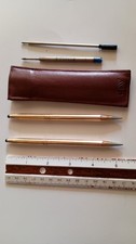 Vintage CROSS 1/20 14K Gold Filled Pen And Pencil With Original Cross Sleeve