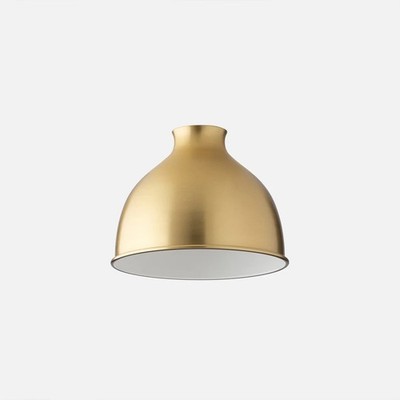 2 x Schoolhouse Agnes 2.25'' Pendant Lights w/ Brass Metal Bell Shades, 28'' L
