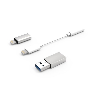 CoolBox COO-CKIT-APPL iPhone/iPad Connectivity Kit Includes Lightning to 3.5mm J