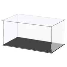Acrylic Display Case Plastic Box Cube Storage Box Clear Showcase 41x21x20.5cm