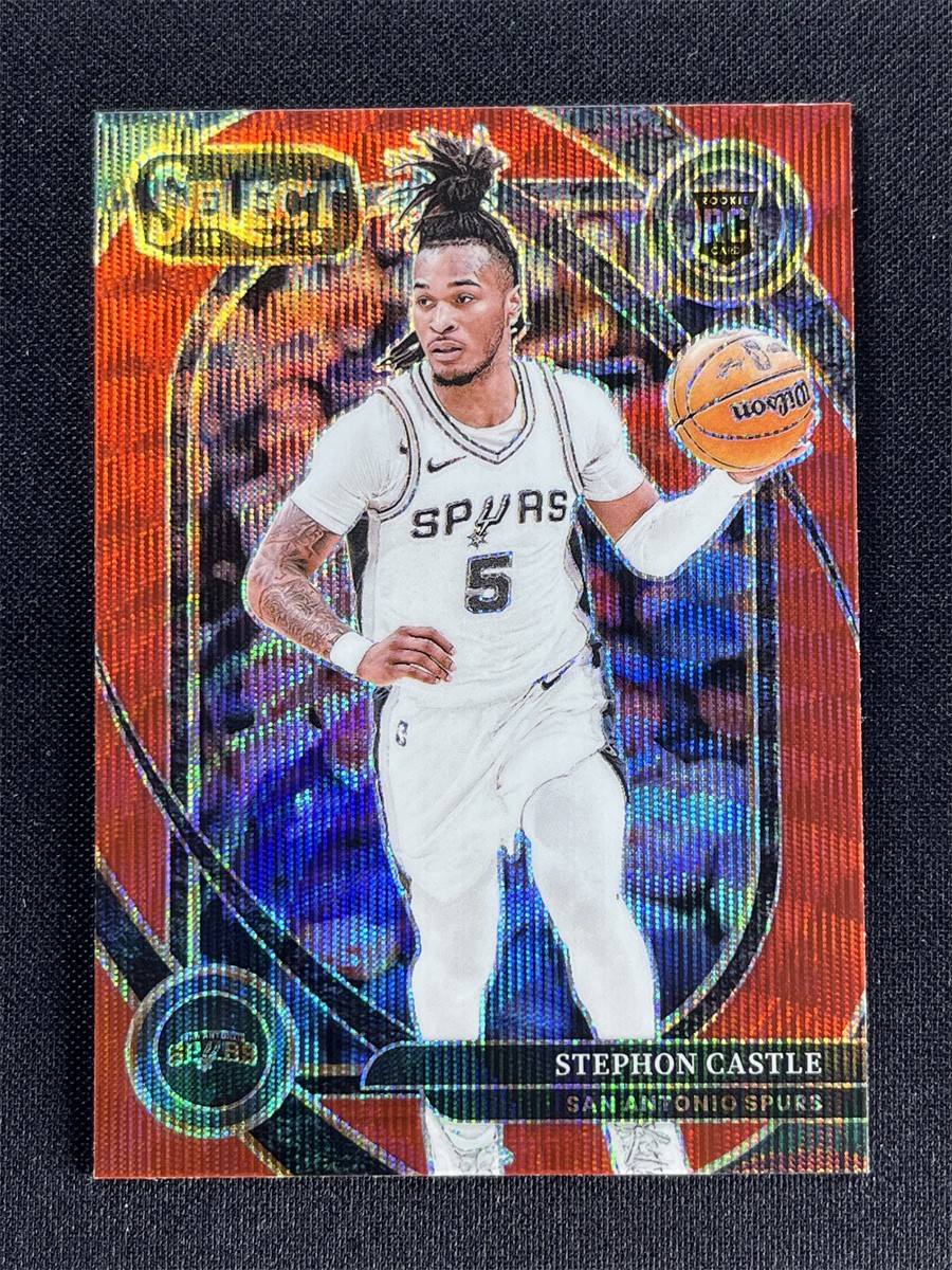2024-25 Panini Select Stephon Castle #292 Courtside Red Wave Rookie RC Spurs
