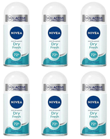 6X Nivea Dry Fresh Deodorant Deo Roll-On Anti-Transpirant Deo Mit 72H Schutz