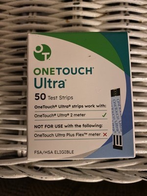 One Touch Ultra Diabetic Blood Glucose Test Strips 50. 1ct. Exp-10/31/2026