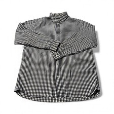Tommy Hilfiger Men Blue/White Long Sleeve Button Down Casual Shirt Size Large