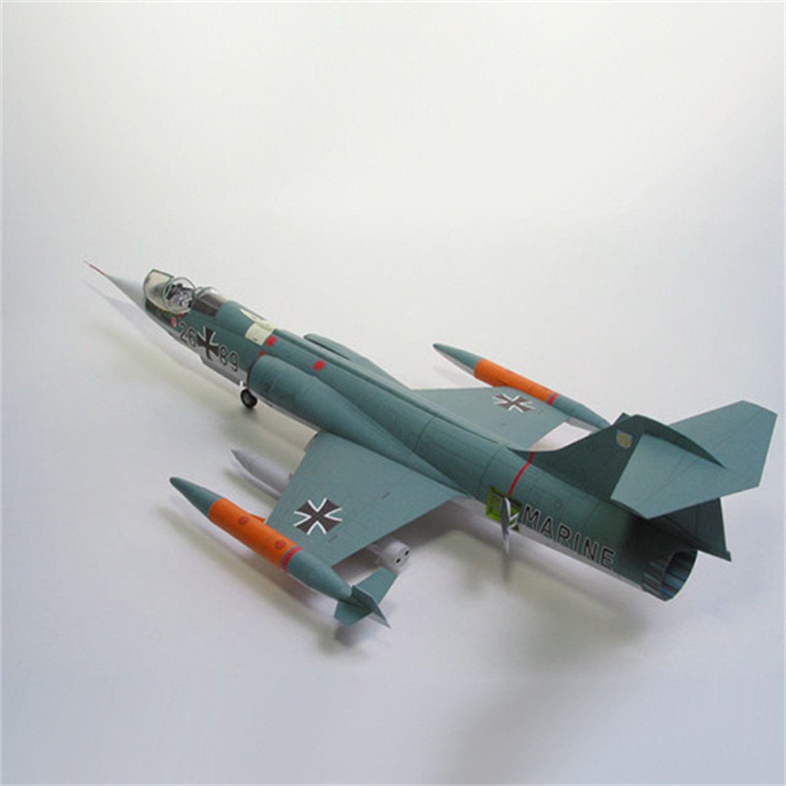 DIY 1/33 US F-104G Star Fighter Plane Paper Model Military Puzzle Kit Collection