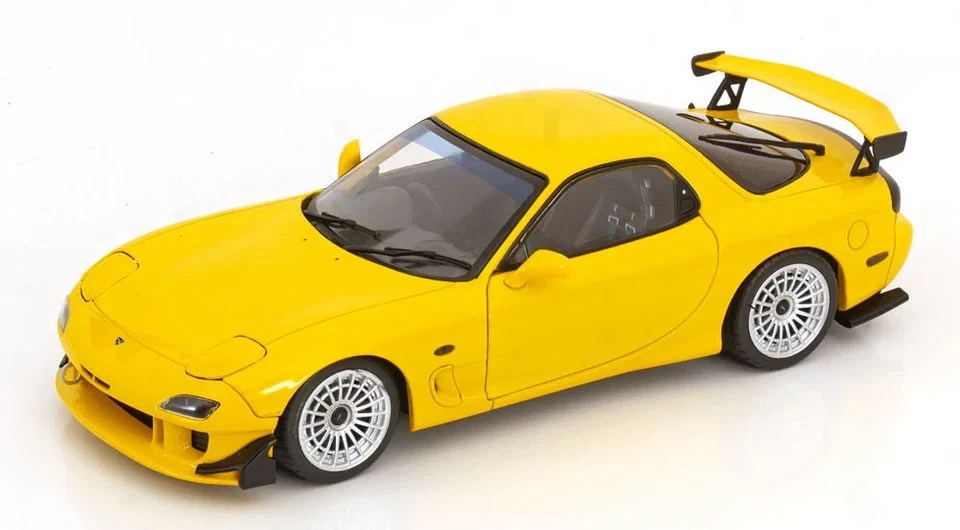 1:18 Solido 1999 Mazda RX7 FD3RS StreetFighter Yellow Diecast Car JDM Pink Slips - Image 3 of 4