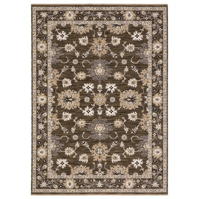 Oriental Weavers Acacia ACA01 Machine Woven Traditional Area Rug Brown Carpet