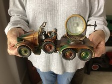 Vintage Hausser-Elastolin tin searchlight truck Germany 1930s (SPECTACULAR!)