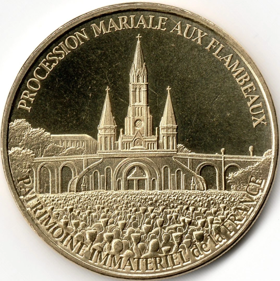 Mariale Rui Monnaie de Paris - LOURDES - PROCESSION MARIALE AUX FLAMBEAUX ...