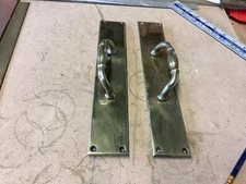 RECLAIMED SOLID BRASS VINTAGE DOOR PULLS PAIR