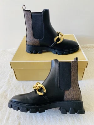 Bottines Noires Michael Kors En Cuir 36 Neuves - Photo 1/4