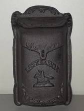Locking Mailbox, 7" × 12" Cast Iron Heavy Mailbox, Home Decor, Inside/Outside
