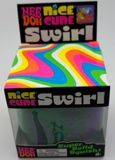 Authentic Schylling NeeDoh Nice Cube Swirl Green - Tiktok Viral - Squishy