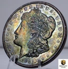 1921-D MORGAN SILVER DOLLAR GEM BU $1 " BUTTER GOLD " TONER PREMIUM EYE CANDY