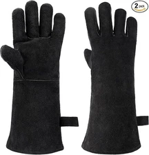 Animal Handling Gloves Bite Proof, Thickened Leather Puncture Proof Gloves fo
