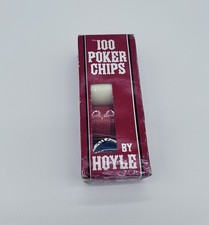 Vintage Hoyle Poker Chips Red White Blue Plastic Interlocking Made in USA