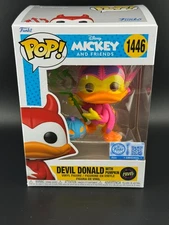Funko Pop Devil Donald w Pumpkin Blacklight Chase Exclusive # 1446 w Protector
