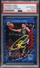 Stephen Curry 2018 Donruss Optic Blue Wave Velocity Auto PSA Auth