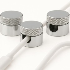 3PCS Premium Cord Holder for Nightstand, Computer Organizer Silver