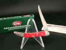 *RARE* 2006 CASE XX SCROLLED #'D TOOTHPICK CROSS SHIELD DARK RED BONE KNIFE MINT