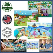 60 Pack Disposable Placemats for Kids, Adhesive Dining Mats for Toddlers
