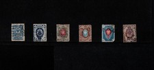 STAMPS RUSSIA OLD RUSSIAN STAMPS 6 STAMPS STILL HINGED USED