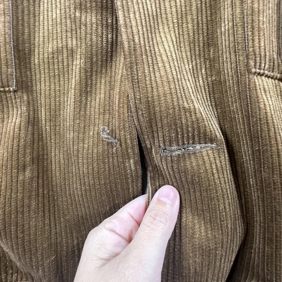 Chaqueta Orvis Para Hombre Mediana Marrón Lana Pana Blazer Codo Parches Campo LEER Foto 2 de 4