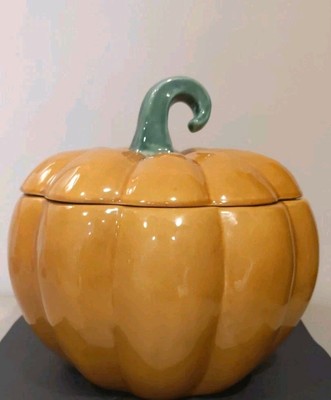Williams And Sonoma Large Pumpkin Soup Serving Bowl Tureen With Lid