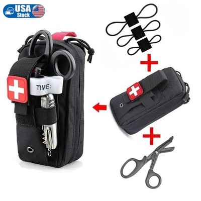 Tactical MOLLE Medical Pouch Rip Away EMT First Aid IFAK Kit Without tourniquet
