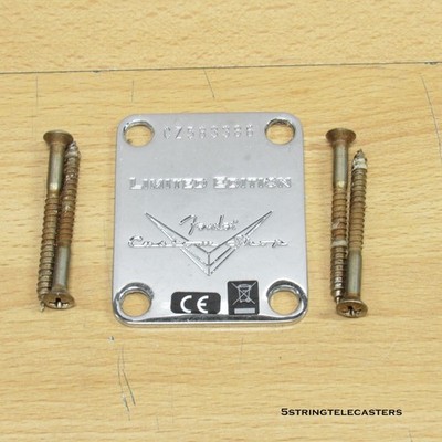 Fender USA Custom Shop Ltd Ed 69 Relic Stratocaster Neck Plate Chrome