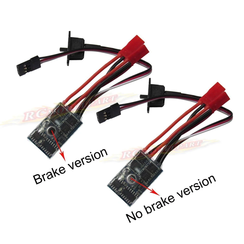 2x 10A ESC Brushed Motor Speed Controller For 1/16 18 24 Car Boat Tank w/o Brake - Image 3 of 4