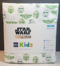 Star Wars the Mandalorian TWIN Sheet Set Flat Deep Fitted Sheets BIG ONE NIP