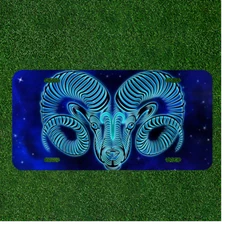 Custom Personalized License Plate Auto Tag With Amazing Blue Ram Design