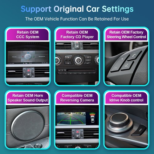 Wireless CarPlay Linux Auto Touchscreen Für BMW E90 E91 E92 E93 E60 E61 CCC - Bild 11 von 15