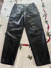 Rare Vintage 80s Black Leather Pants by Cedars Medium matching shirt m