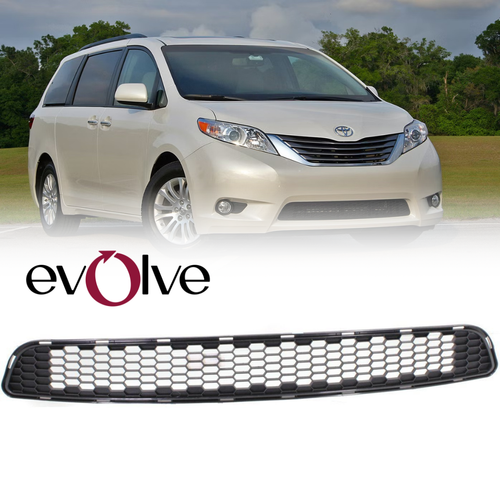 For 2011 2017 Toyota Sienna New Front Bumper Lower Grille Black 