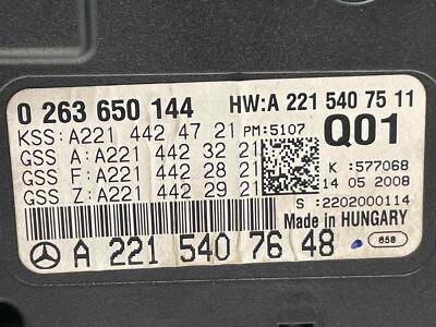 2009 Mercedes CL63 AMG Speedometer Instrument Cluster Assembly OEM 0263650144