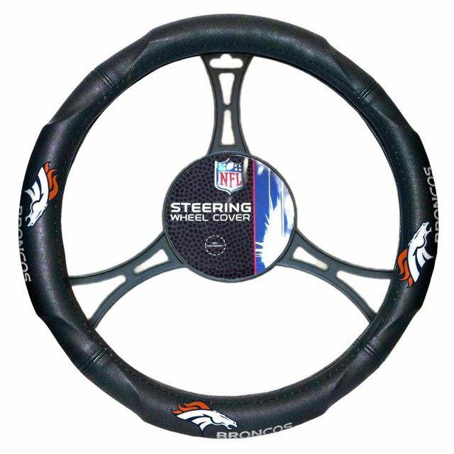 Denver Broncos Car Truck Black Steering Wheel Cover NFL eBay