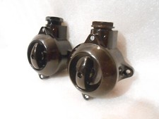 Bakelit Licht Wechselschalter Drehschalter Aufputz schwarz Steckdose alt antik