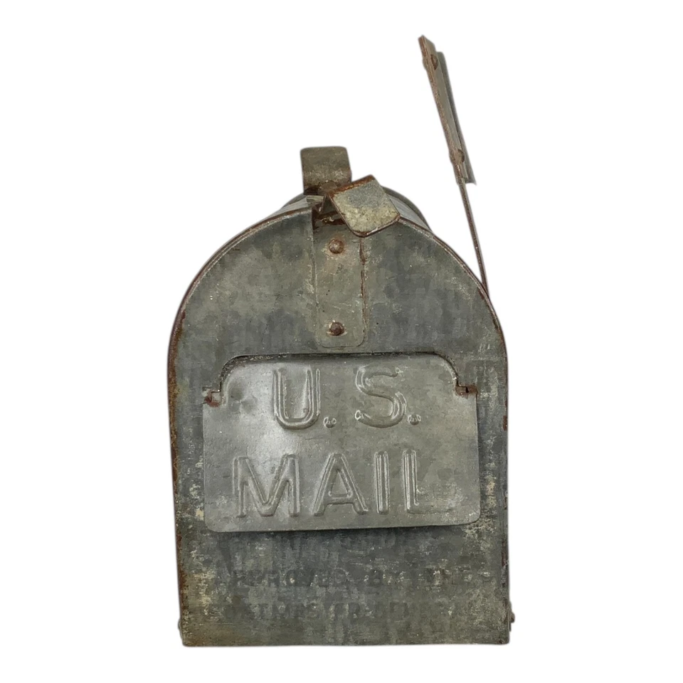 Buzón de granja rústico rural galvanizado metal noroeste vintage hecho en EE. UU. Foto 2 de 4